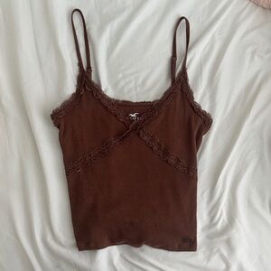 Hollister Chocolate Lace Cami Top
